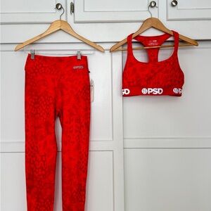 PSD Underwear NWT Leggings + Bra set. Size M.